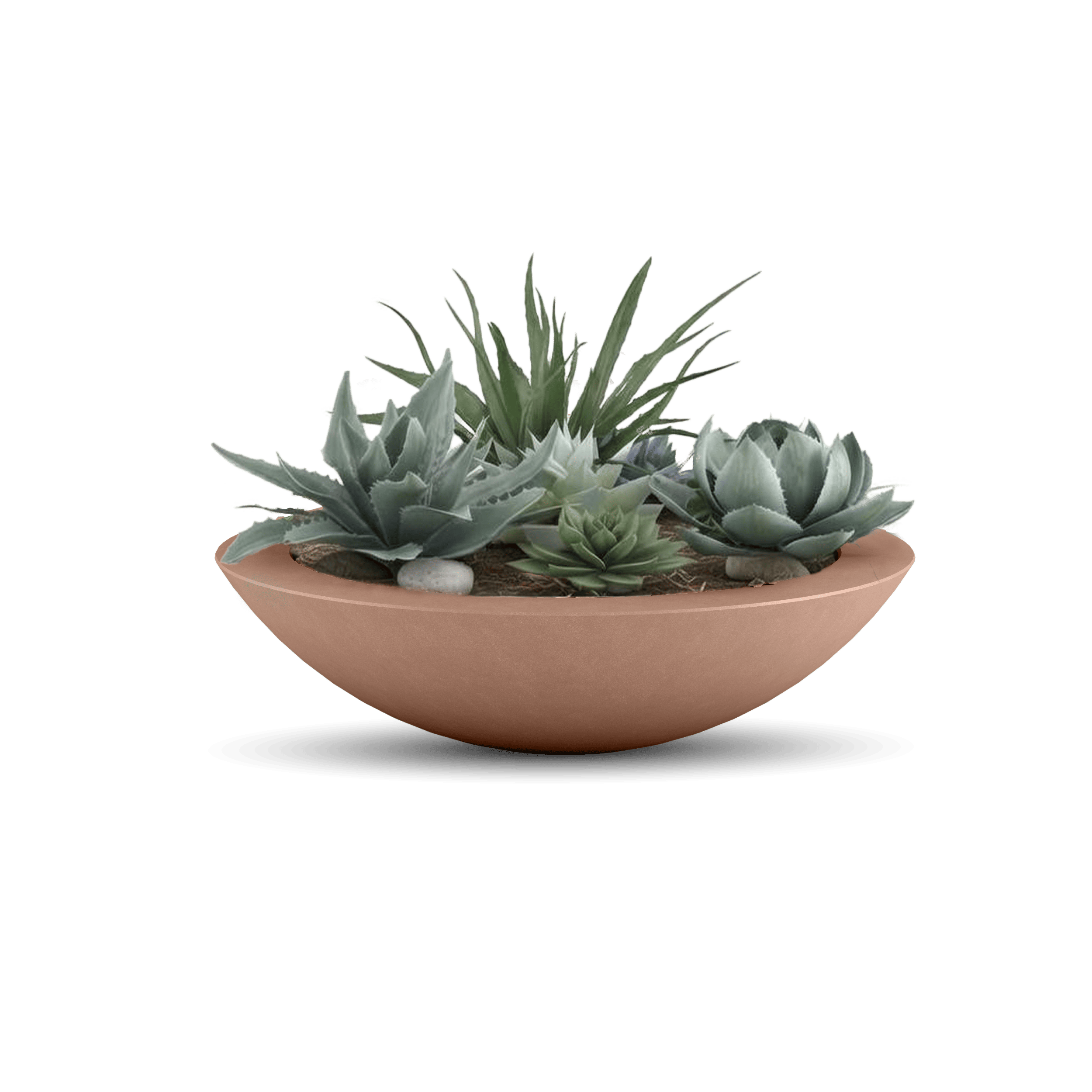 large shallow planter for succulents ModaConcrete | Oceanside Shallow Concrete Planter