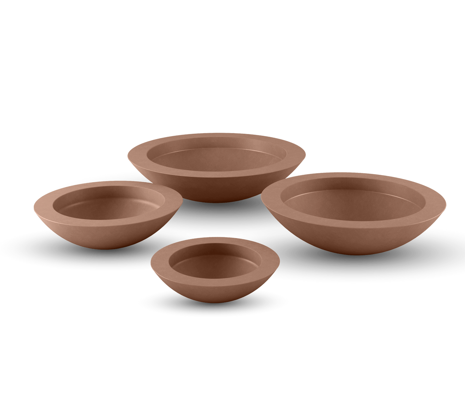 Oceanside Outdoor Shallow Planter in Antique Rose in 4 Sizes