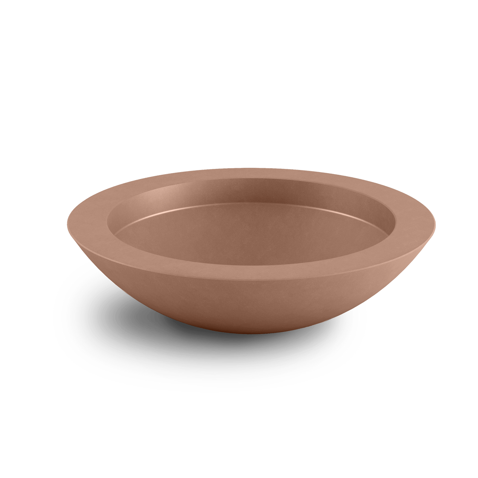Oceanside Outdoor Shallow Planter in Antique Rose Top View