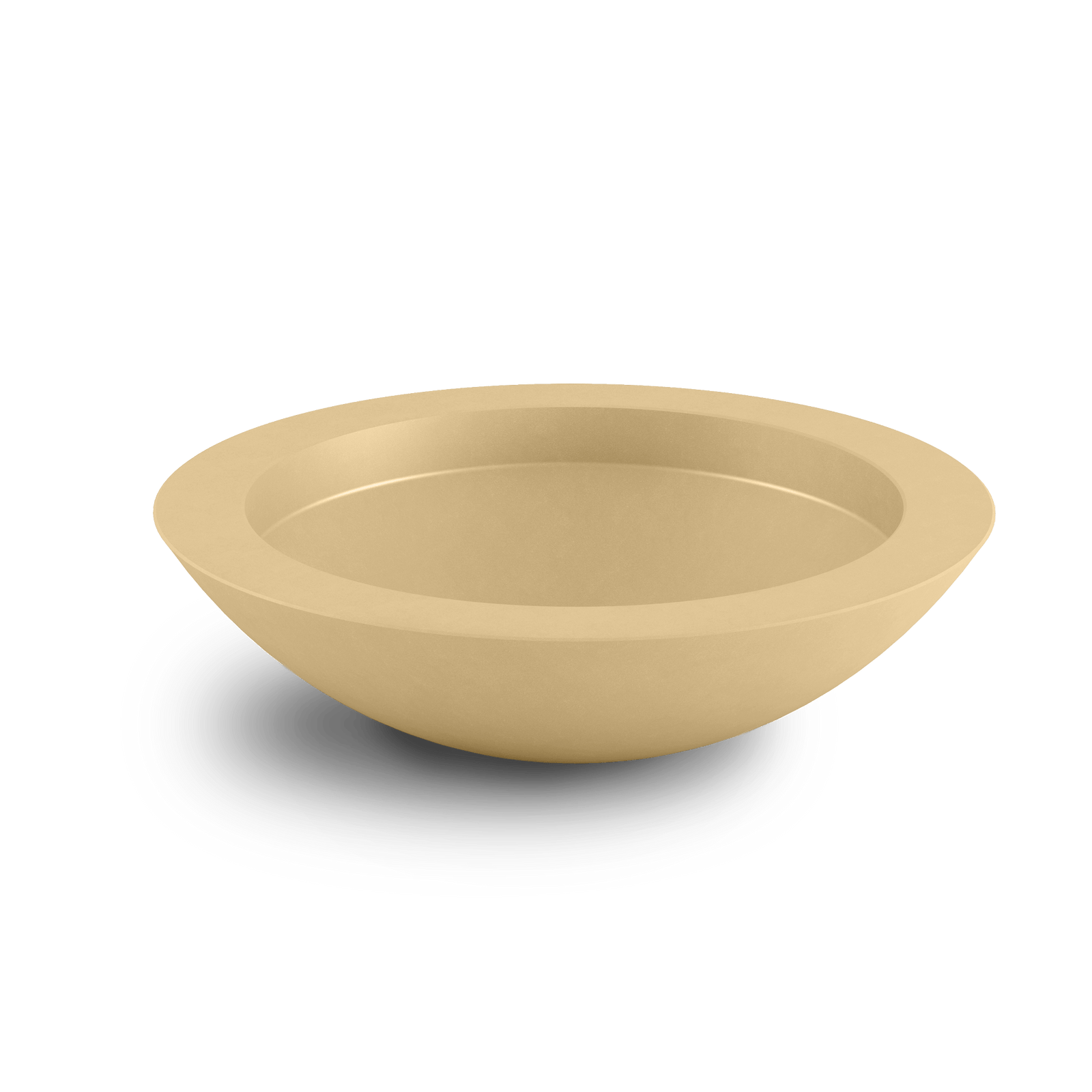 Oceanside Outdoor Shallow Planter in Golden Sandstone Top View