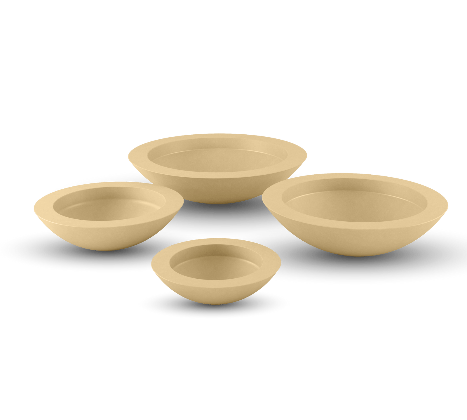 Oceanside Outdoor Shallow Planter in Golden Sandstone 4 Sizes