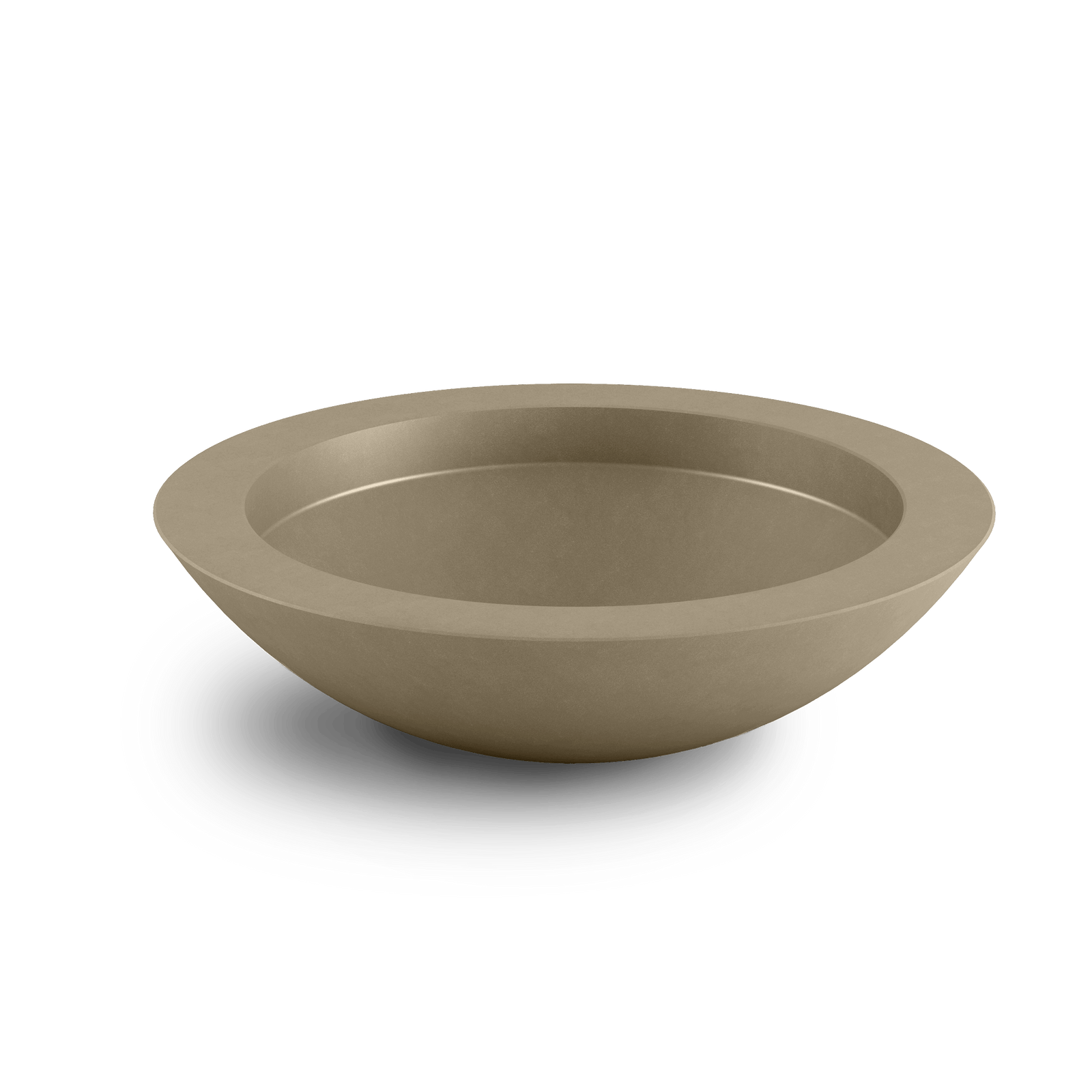 Oceanside Outdoor Shallow Planter in Sandstone Top View