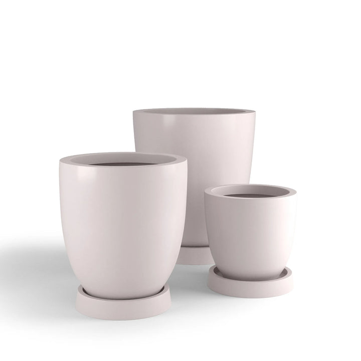 Terra Lightweight Planter Fiber Series Large White