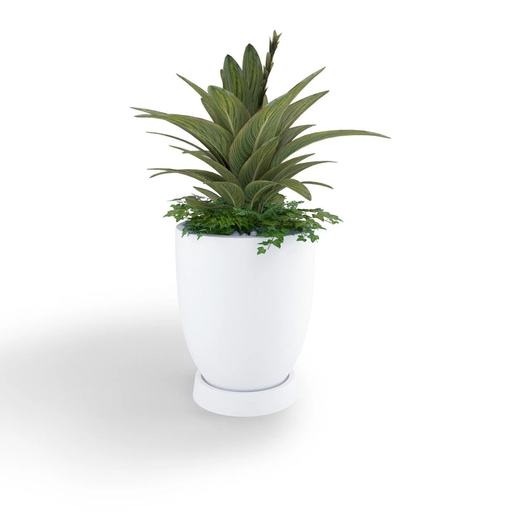 Terra Lightweight Planter Fiber Series Medium White