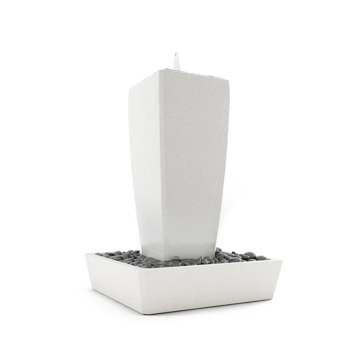 Vasa 52in StoneCast Fountain Set White